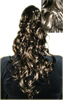 Long Curly Clip On Brown Hairpiece Ponytail 921-8-Long Curly Clip On Brown Hairpiece Ponytail
