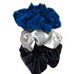 Neero & Ana Satin Skrunchies Midnight Blue White Black-Neero & Ana Satin Skrunchies Midnight Blue White Black 