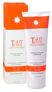 TanTowel On The Glow Self Tanning Daily Body Moisturizer 8 oz-Tan Towel On The Glow Self Tanning Daily Body Moisturizer