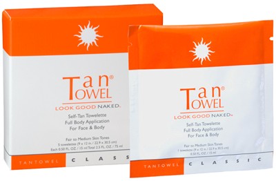 TanTowel Self-Tan Towelette Full Body Application Classic-Tan Towel Self-Tan Towelette Full Body Application